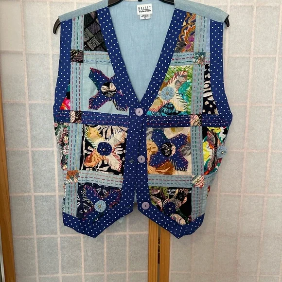 Vintage embroidered colorful vest - Picture 2 of 4